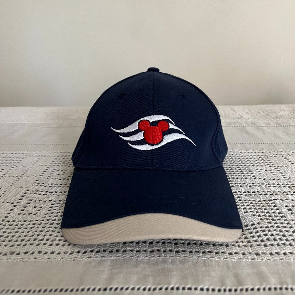 Disney Cruise Line Mickey Mouse adjustable baseball hat navy, beige, white & red